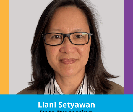 Liani Setyawan, new Data Processing team member at MMI Direct, wearing glasses, featured on the company blog.
