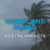 Palm tree in high winds with text overlay Hurricane Isiais Postal Impacts